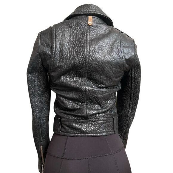 Manage Black Leather Biker Jacket - Picture 8 of 10